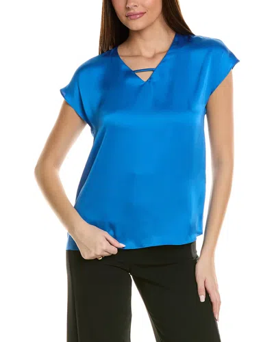 Joseph Ribkoff Satin Top In Blue