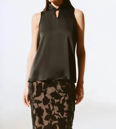 Joseph Ribkoff Satin Top In Black
