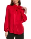Joseph Ribkoff Scarf Neck Blouse In Red