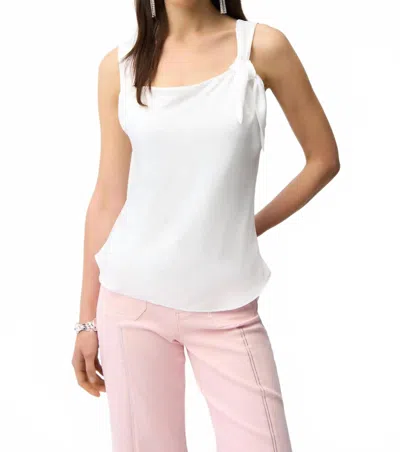 Joseph Ribkoff Scarf Tank Top In Vanilla In White