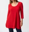 Joseph Ribkoff Tunic Top In Red