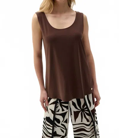 Joseph Ribkoff Scoop Neck Camisole In Mahogany In Brown