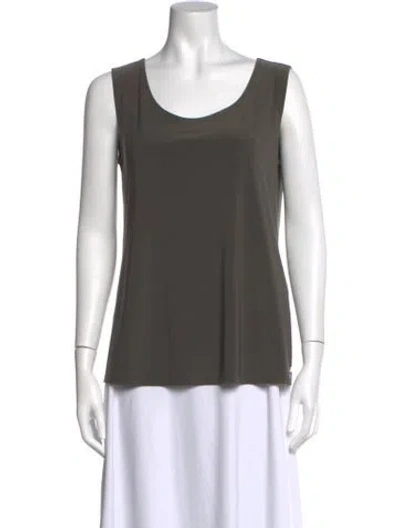 Pre-owned Joseph Ribkoff Scoop Neck Sleeveless Top In Green