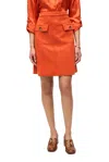 Joseph Ribkoff Faux Suede Pull-on A-line Skirt In Lava In Black