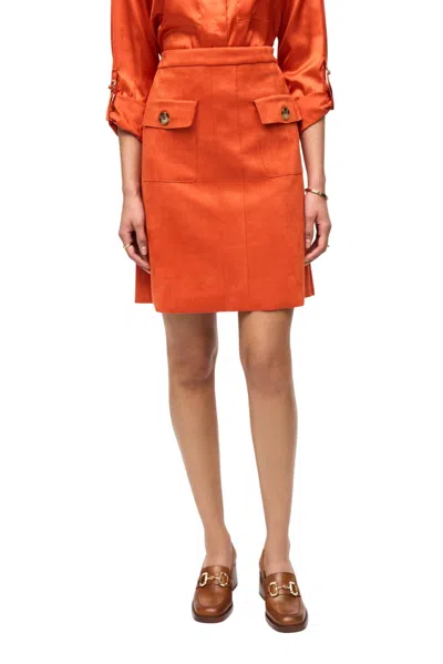 Joseph Ribkoff Scuba A Line Pull On Skirt In Lava In Black