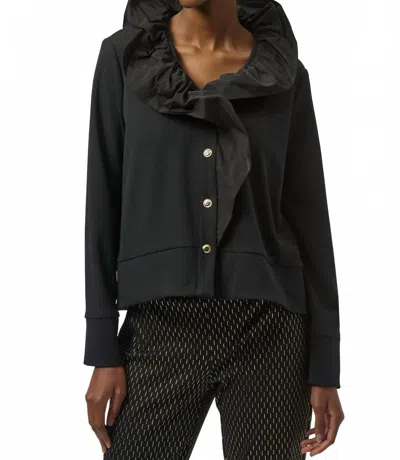 Joseph Ribkoff Scuba Crepe Memory Straight Jacket In Black