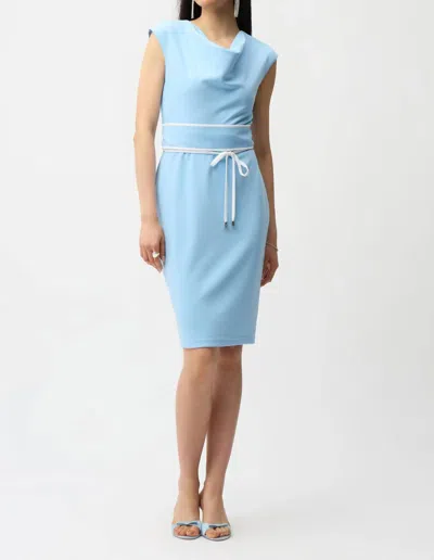 Joseph Ribkoff Scuba Crepe Sheath Dress In Sky In Blue