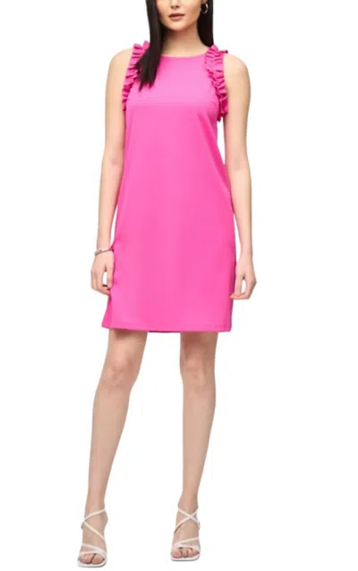 Joseph Ribkoff Scuba Crepe Sleeveless Dress In Ultra Pink In Multi