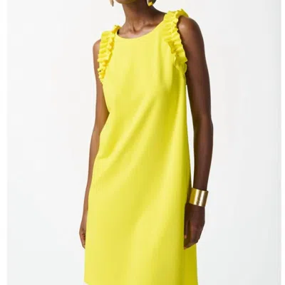 Joseph Ribkoff Scuba Crepe Sleeveless Straight Dress In Yellow