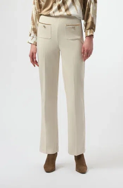 Joseph Ribkoff Scuba Crepe Straight Leg Pants In Transparent