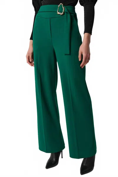Joseph Ribkoff Scuba Crepe Wide-leg Pants In Green