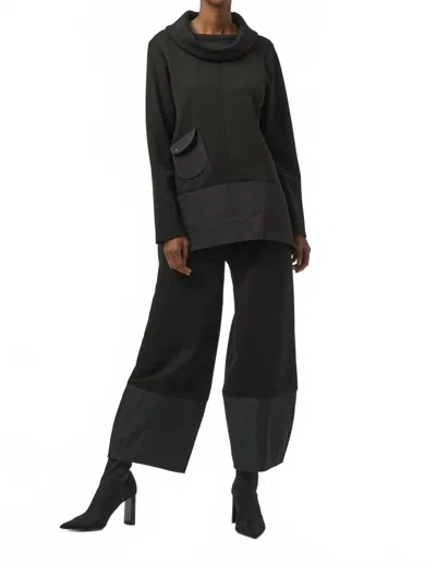 Joseph Ribkoff Scuba Jersey And Memory Trapeze Tunic In Black