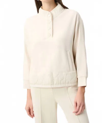 Joseph Ribkoff Scuba Jersey Sport Top In Birch In Neutral