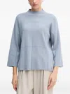 Joseph Ribkoff Seam-details High-neck Sweater In Blue
