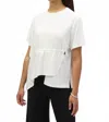 Joseph Ribkoff Seersucker Asymmetrical Top In Vanilla In White