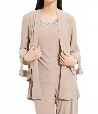Joseph Ribkoff Sequin Accent Two Piece Set In Beige In Neutral