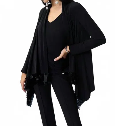 Joseph Ribkoff Sequin Detail Relaxed Fit Cover-up In Black