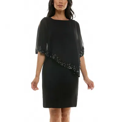 Joseph Ribkoff Sequin Mini Dress In Black