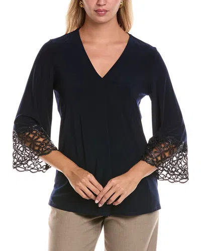 Joseph Ribkoff Sequin Top In Blue