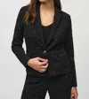 Joseph Ribkoff Sequined Bouclé Blazer In Black