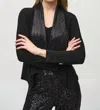 Joseph Ribkoff Sequined Detail Cover-up Jacket In Black
