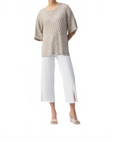 Joseph Ribkoff Sequined Dolman Sleeves Top In Champagne In Brown