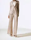 Joseph Ribkoff Sequined Pants In Matte Gold In Multi