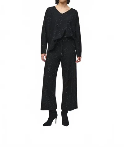Joseph Ribkoff Sequined Sweater Pants In Black