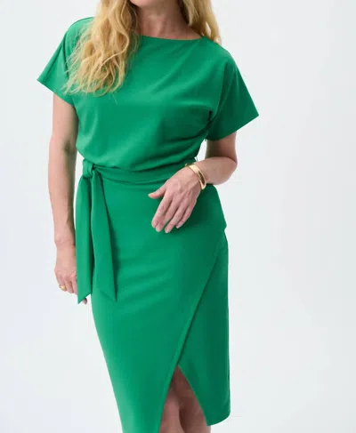 Joseph Ribkoff Sheath Knee-length Belted Dress In Green