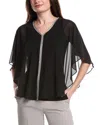 Joseph Ribkoff Sheer Blouse In Black