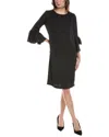 Joseph Ribkoff Ruffle Sleeve Dress In Black In Black