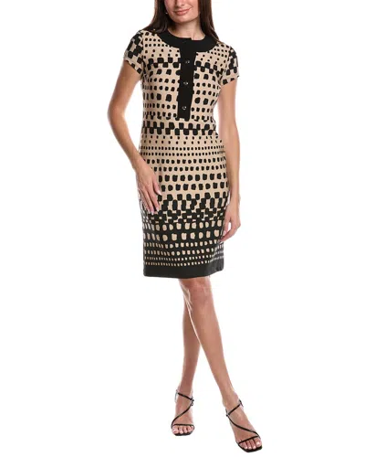 Joseph Ribkoff Shift Dress In Brown