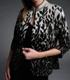 Joseph Ribkoff Shimmer Jacket In Black/white Shimmer In Black