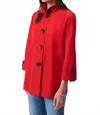 Joseph Ribkoff Shirred Detail Quarter Sleeve Jacket In Radiant Red In Multi