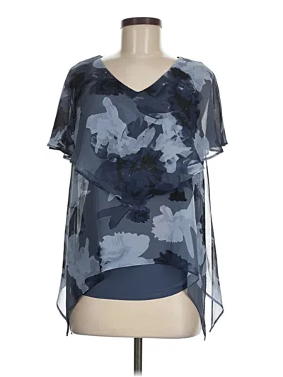 Pre-owned Joseph Ribkoff Short Sleeve Blouse In Blue