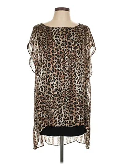 Pre-owned Joseph Ribkoff Short Sleeve Blouse In Brown