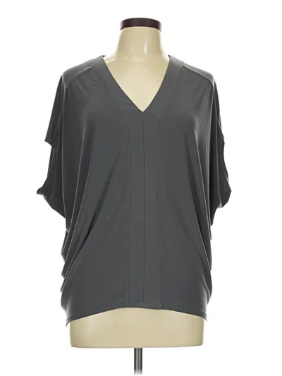 Pre-owned Joseph Ribkoff Short Sleeve Blouse In Gray