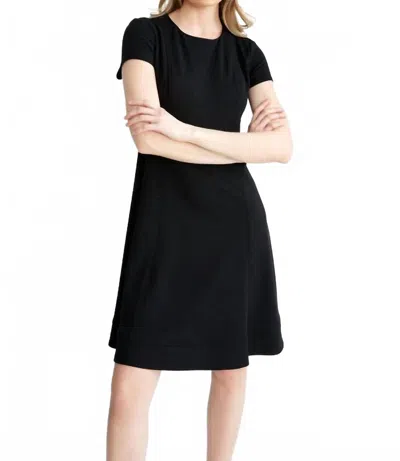 Joseph Ribkoff Short Sleeve Fit & Flare Dress In Black