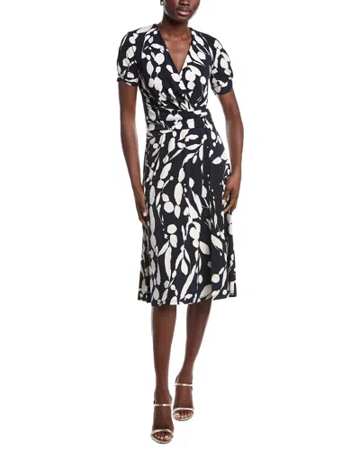 Joseph Ribkoff Short Sleeve Midi Dress In Black