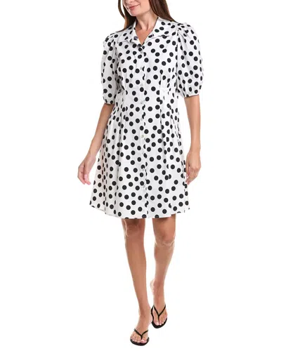 Joseph Ribkoff Short Sleeve Mini Shirtdress In Beige