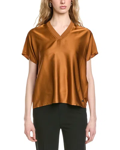 Joseph Ribkoff Short Sleeve Top In Brown