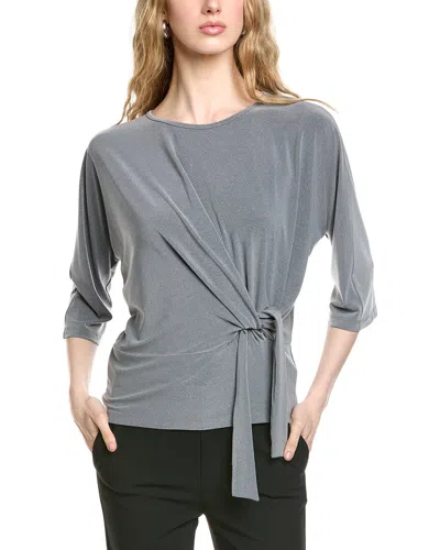 Joseph Ribkoff Short Sleeve Top In Gray
