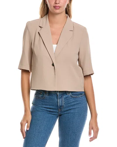 Joseph Ribkoff Short-sleeve Blazer Top In Multi