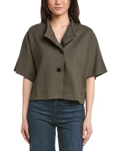 Joseph Ribkoff Short-sleeve Dolman Jacket In Green