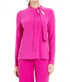 Joseph Ribkoff Side Tie Neck Blouse In Opulence In Multi