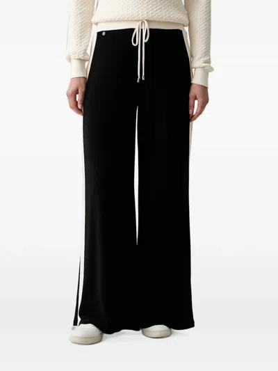 Joseph Ribkoff Side-stripe Drawstring Track Pants In Black
