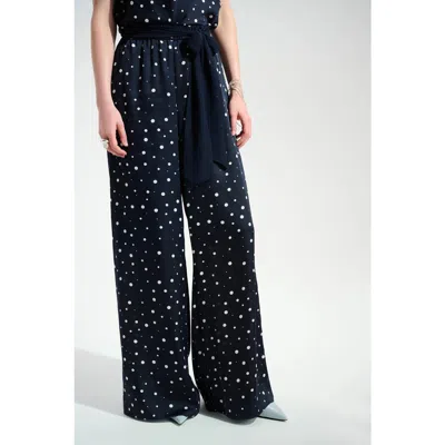 Joseph Ribkoff Wide Leg Abstract Trousers In Vanilla Multi In Animal Print