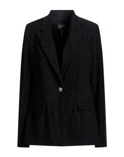 Joseph Ribkoff Signature Woman Blazer Black Size 6 Nylon, Metal Fiber, Elastane