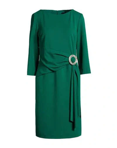 Joseph Ribkoff Signature Woman Midi Dress Green Size 14 Polyester, Elastane