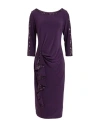 Joseph Ribkoff Signature Woman Midi Dress Purple Size 14 Polyester, Elastane